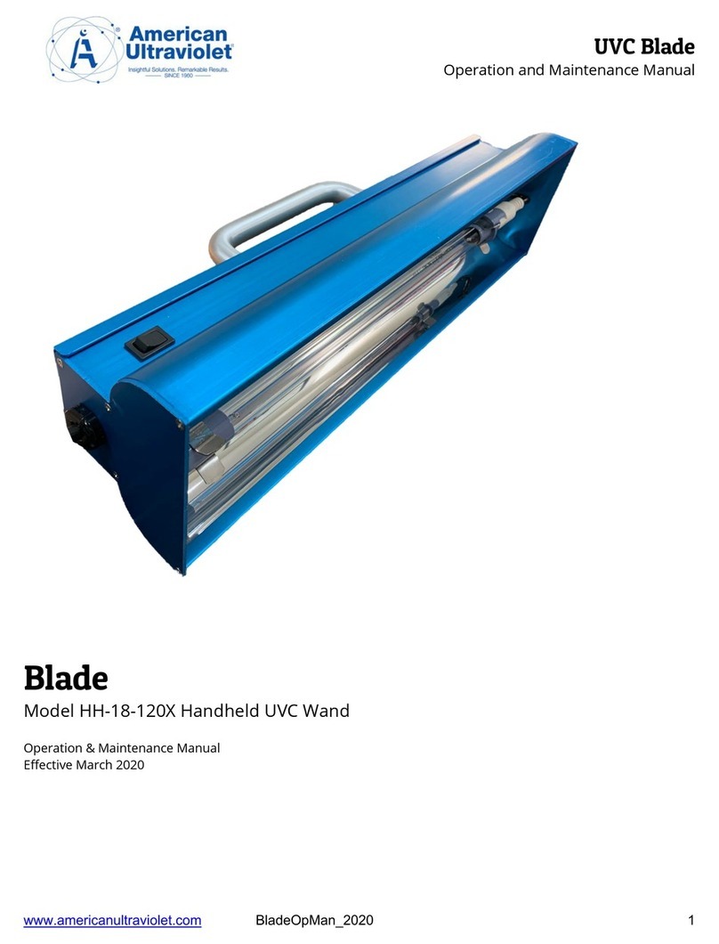 AMERICAN ULTRAVIOLET UVC Blade Operation and maintenance manual AMERICAN ULTRAVIOLET UVC Blade Operation and maintenance manual