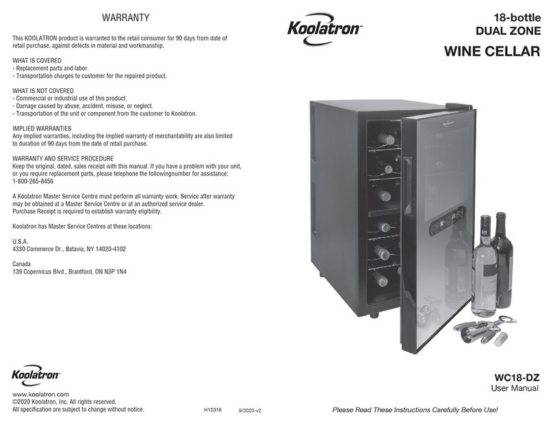 Koolatron WC18-DZ User manual