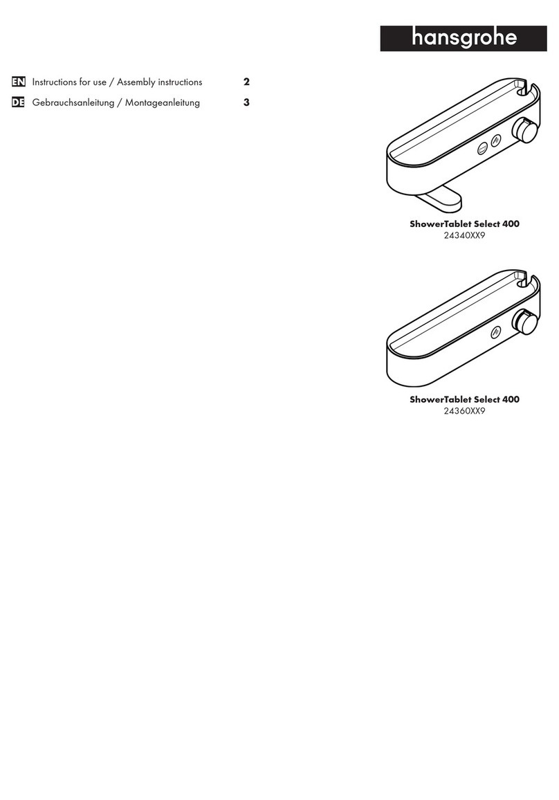 Hans Grohe ShowerTablet Select 400 24340 9 Series Instructions for use/assembly instructions Hans Grohe ShowerTablet Select 400 24340 9 Series Instructions for use/assembly instructions
