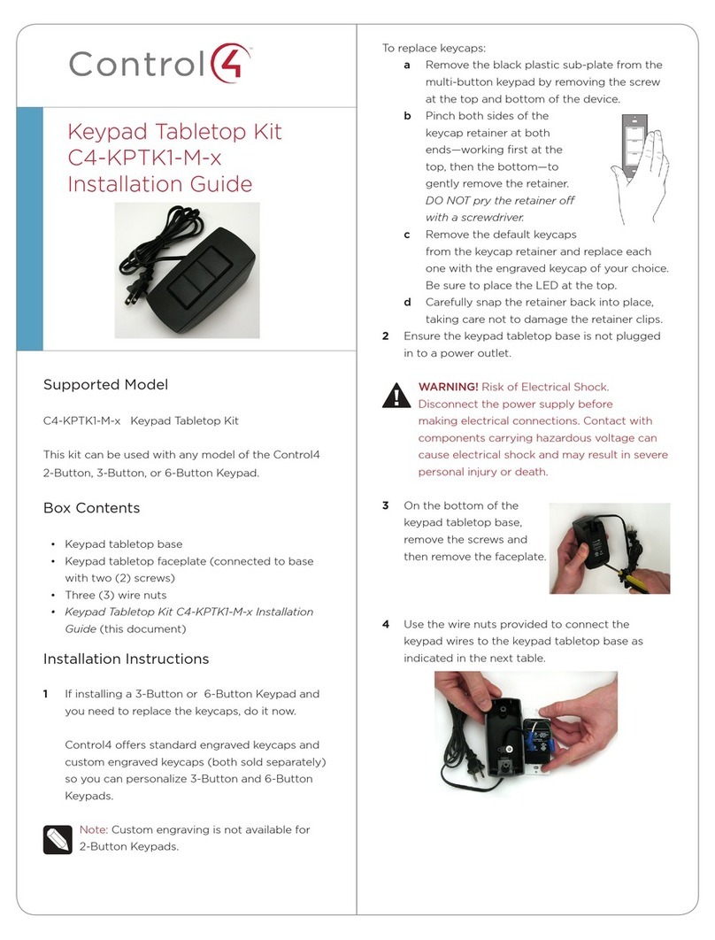 Contro l4 C4-KPTK1-M Series installation guide
