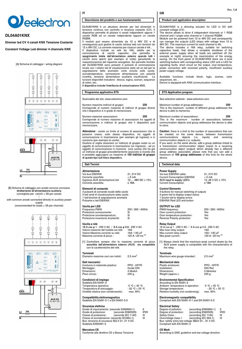 Eelectron DL04A01KNX quick start guide
