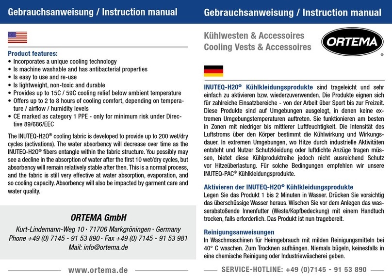 ORTEMA INUTEQ-H20 instruction manual