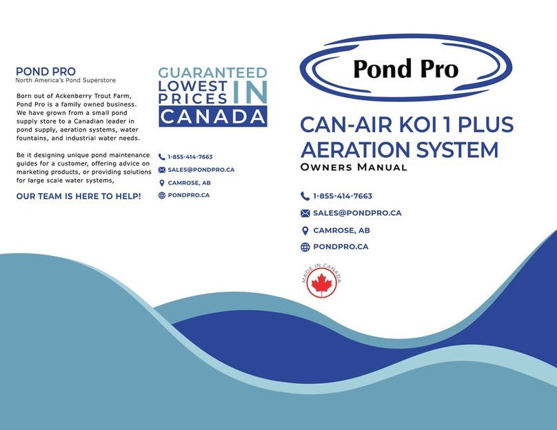 Pond Pro CAN-AIR KOI 1 PLUS owner's manual