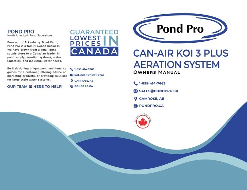 Pond Pro CAN-AIR KOI 3 PLUS owner's manual Pond Pro CAN-AIR KOI 3 PLUS owner's manual