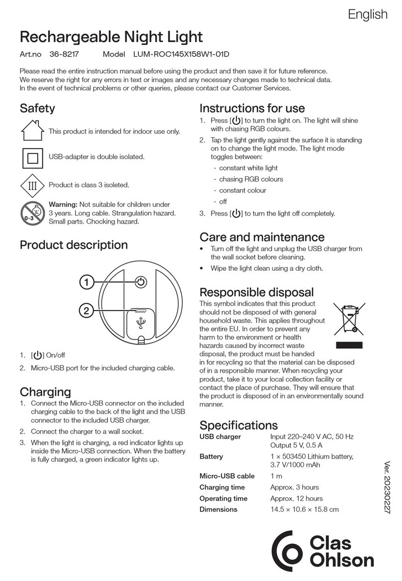 Clas Ohlson LUM-ROC145X158W1-01D instructions