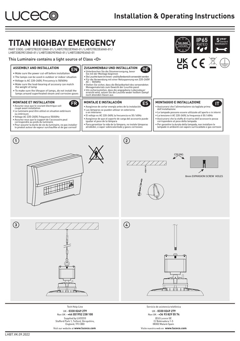 luceco TITAN HIGHBAY EMERGENCY Manual