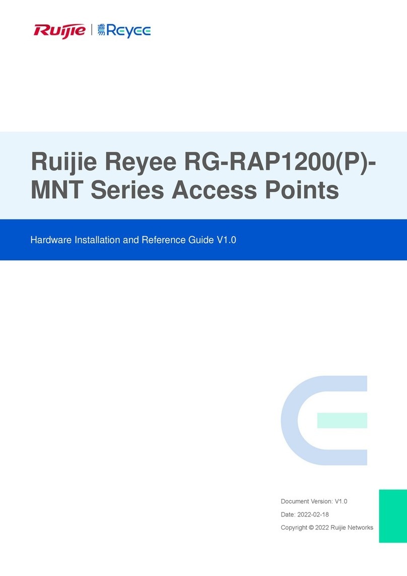 Ruijie Reyee RG-RAP1200-MNT Series Installation and operating manual Ruijie Reyee RG-RAP1200-MNT Series Installation and operating manual