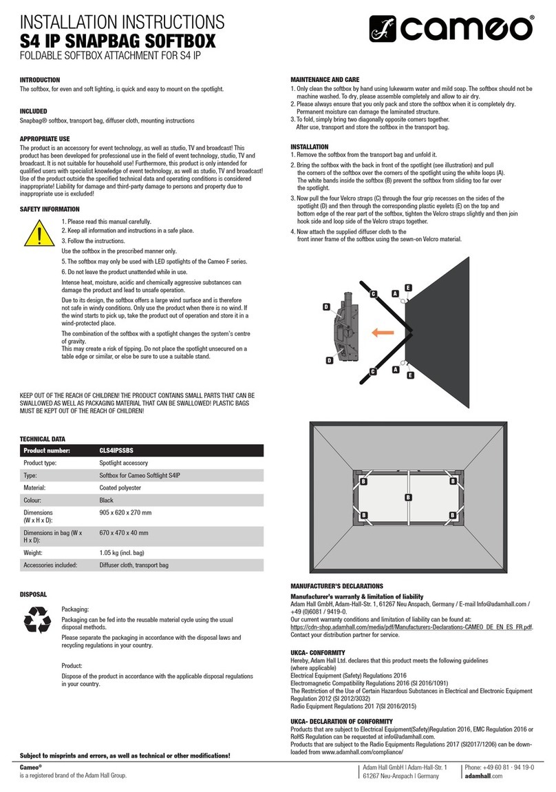 Cameo S4 IP installation instructions