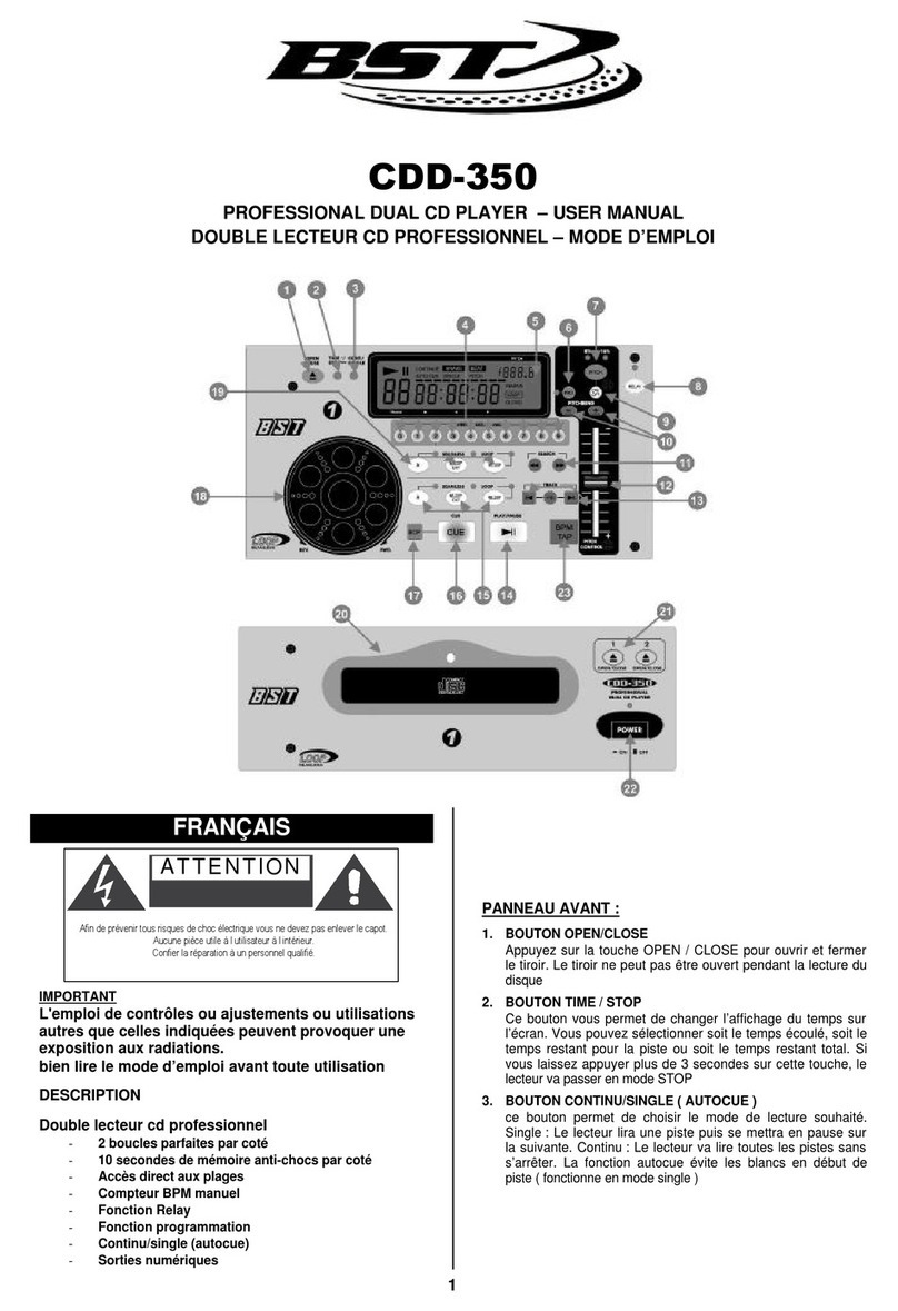 BST CDD-350 User manual