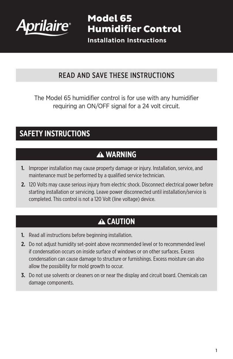 Aprilaire 65 installation instructions