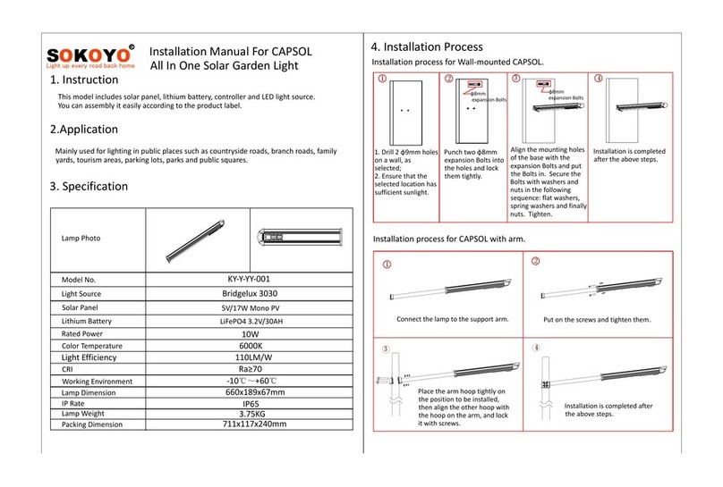 SOKOYO CAPSOL KY-Y-YY-001 installation manual