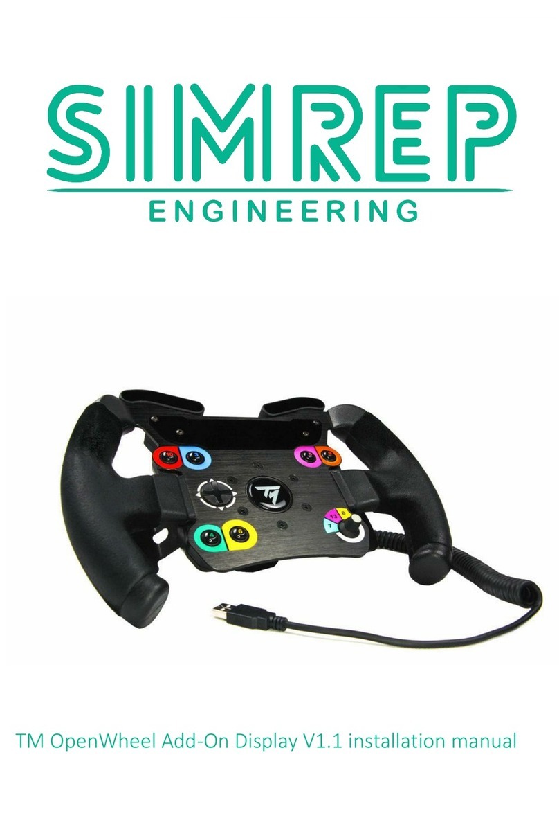 SimRep Engineering TM OpenWheel Add-On Display V1.1 installation manual
