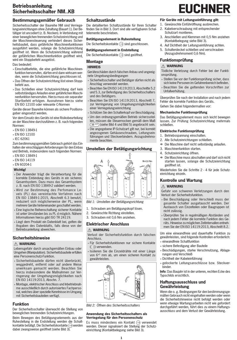 EUCHNER NM KB Series User manual