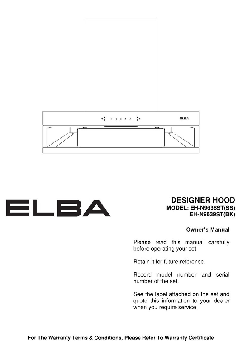 Elba EH-N9638ST owner's manual
