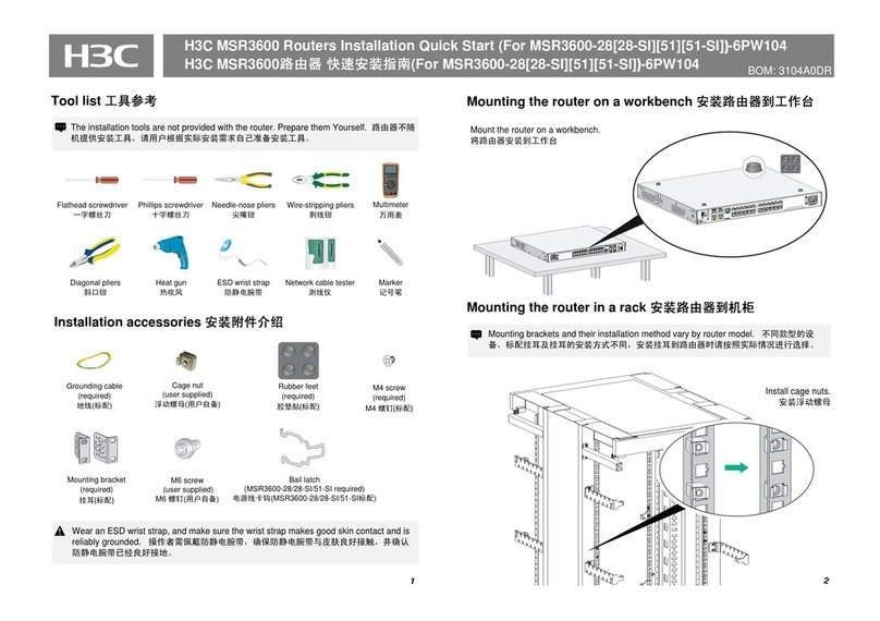 H3C MSR 3600 Operating and maintenance manual H3C MSR 3600 Operating and maintenance manual