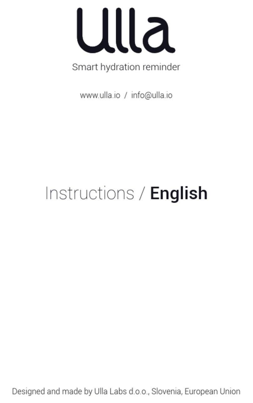 Ulla Smart hydration reminder instructions