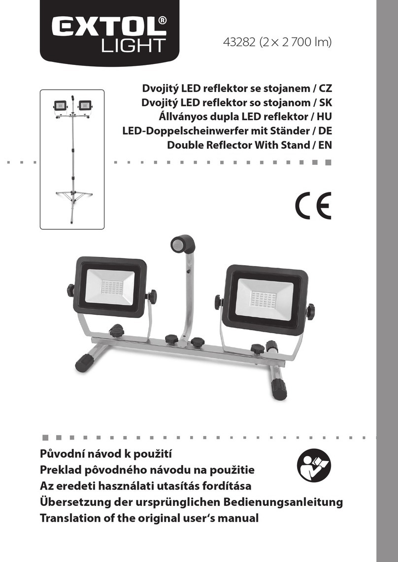 EXTOL LIGHT 43282 Installation and operating instructions
