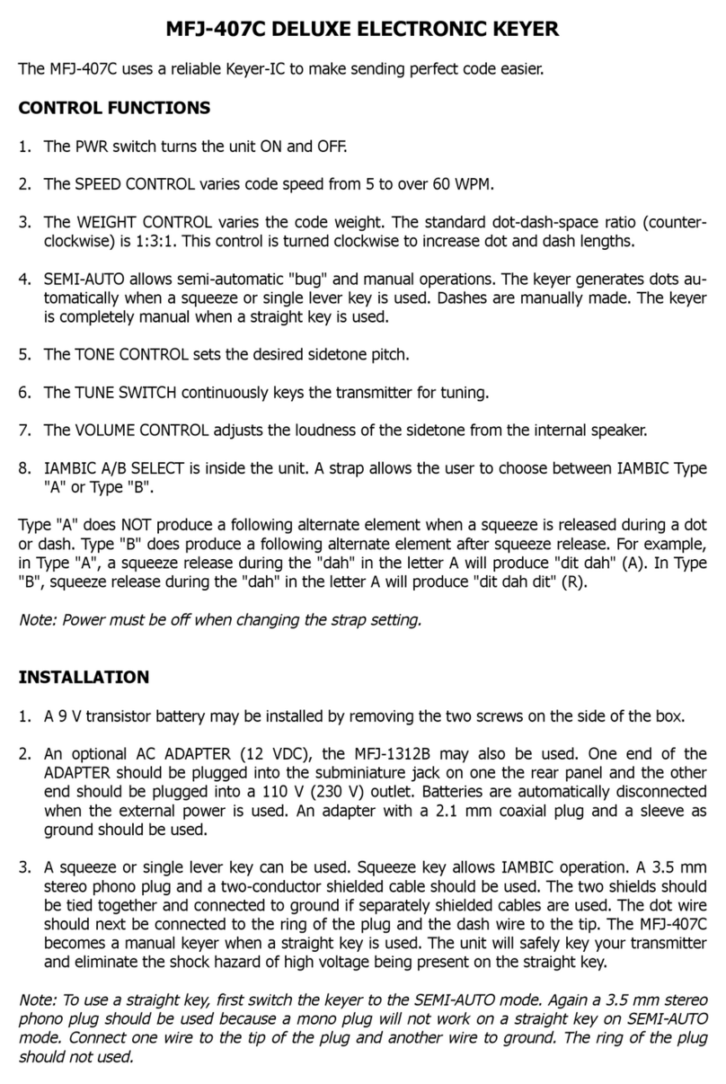 MFJ MFJ-407C User manual