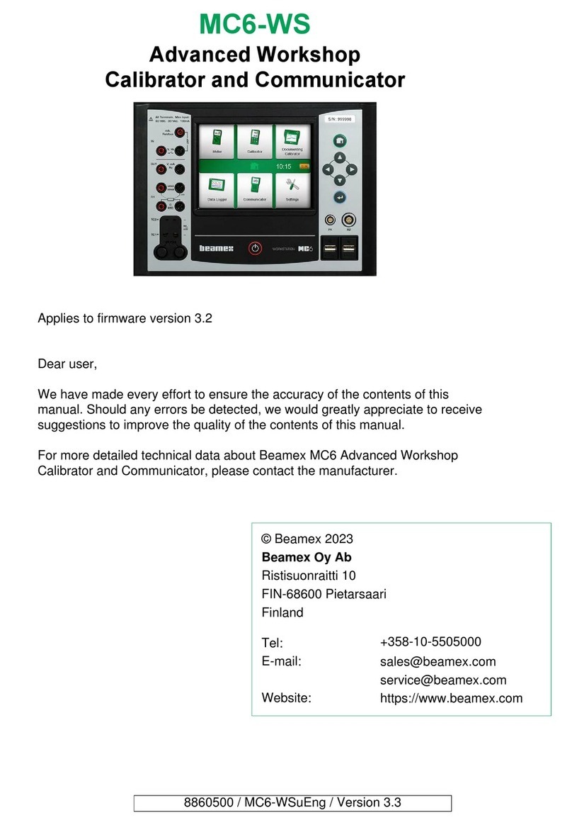 BEAMEX MC6-WS User manual BEAMEX MC6-WS User manual