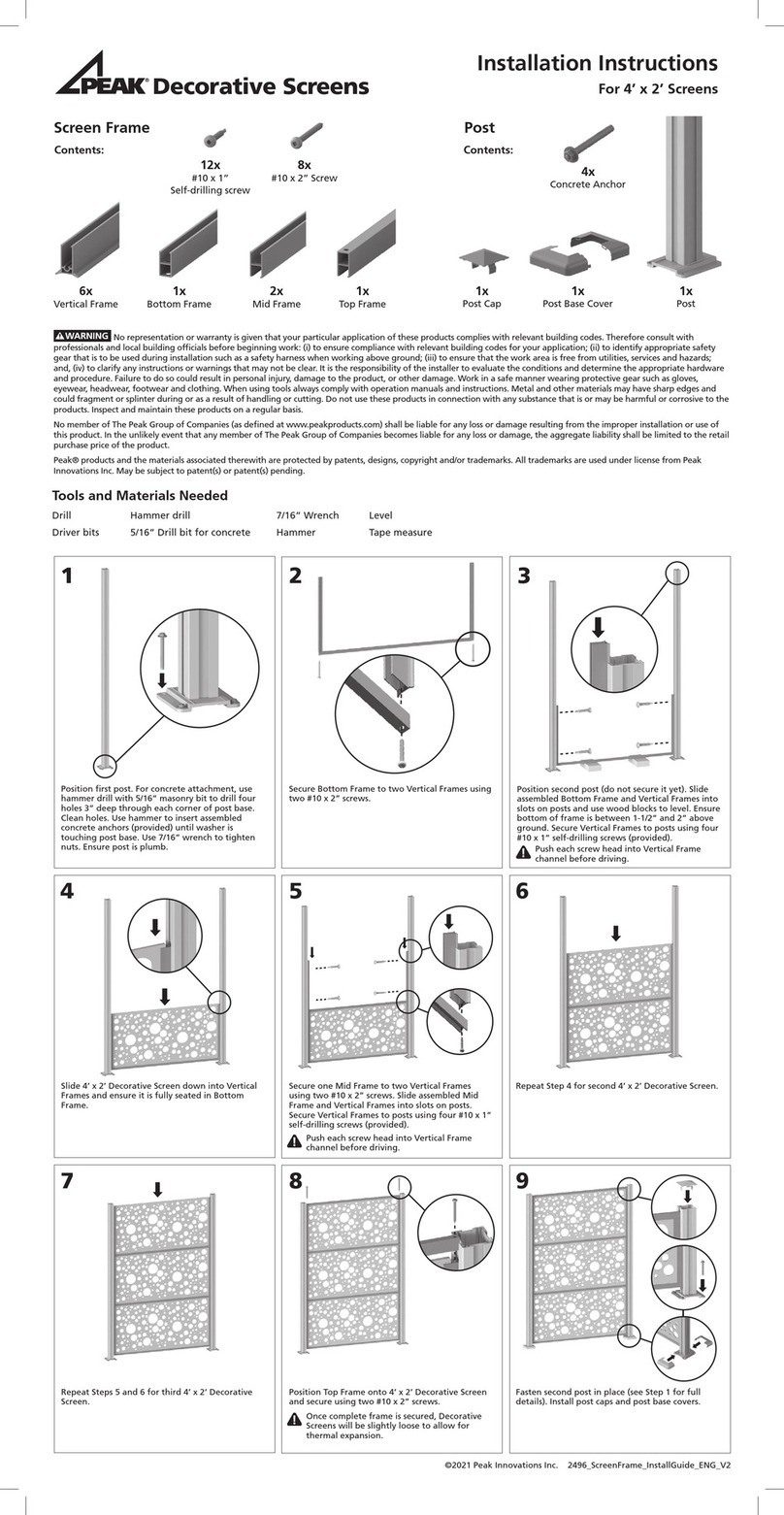 Peak Starburst installation instructions