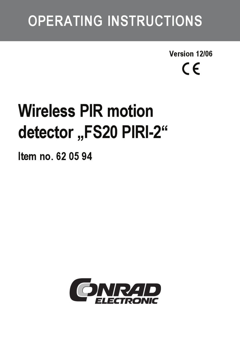 Conrad Electronic FS20 PIRI-2 operating instructions