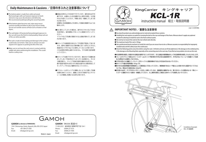 GAMOH KingCarrier KCL-1R instruction manual