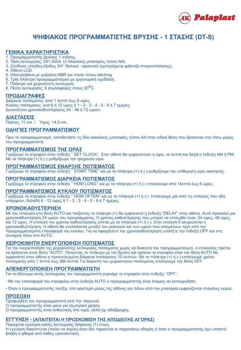 Palaplast DT-S user manual