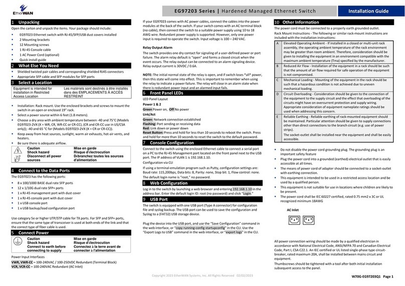 EtherWAN EG97203 Series User manual EtherWAN EG97203 Series User manual