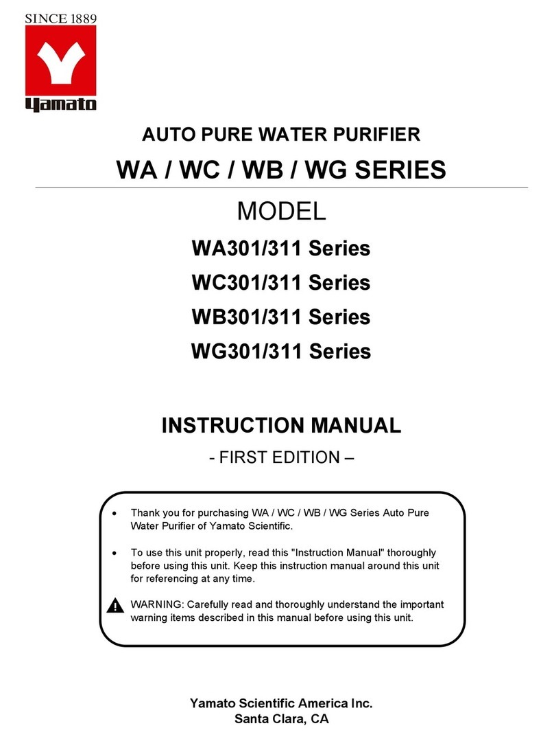 Yamato WA Series instruction manual Yamato WA Series instruction manual