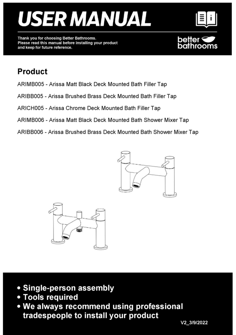 Better Bathrooms Arissa ARIMB005 User manual Better Bathrooms Arissa ARIMB005 User manual
