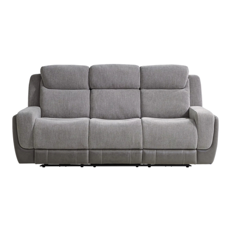 ROOMS TO GO SYNE 2179-52PHR ZG Reclining Sofa w/Pwr headrest... Assembly instructions