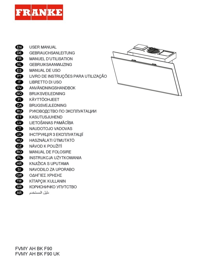 Franke Mythos FVMY AH BK F90 user manual