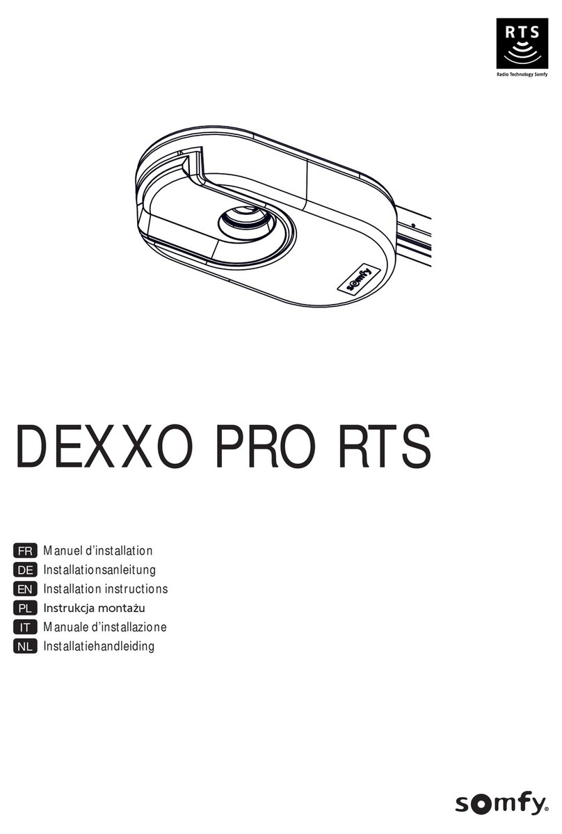 SOMFY Dexxo RTS Pro installation instructions SOMFY Dexxo RTS Pro installation instructions
