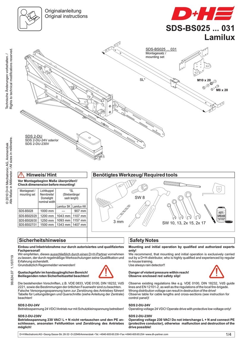 D+H Lamilux SDS-BS025 031 Series Original instructions D+H Lamilux SDS-BS025 031 Series Original instructions