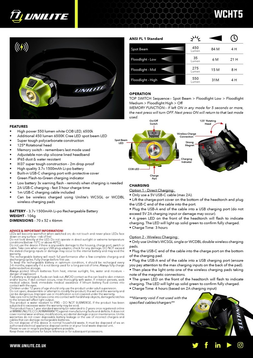 UNILITE WCHT5 User manual UNILITE WCHT5 User manual