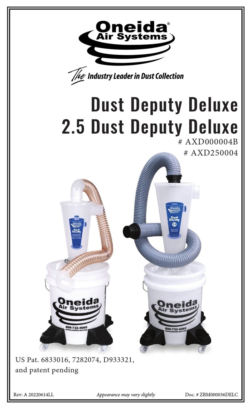 Oneida Air Systems Deluxe Dust Deputy manual Oneida Air Systems Deluxe Dust Deputy manual