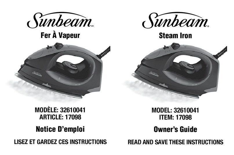 Sunbeam 32610041 owner's guide
