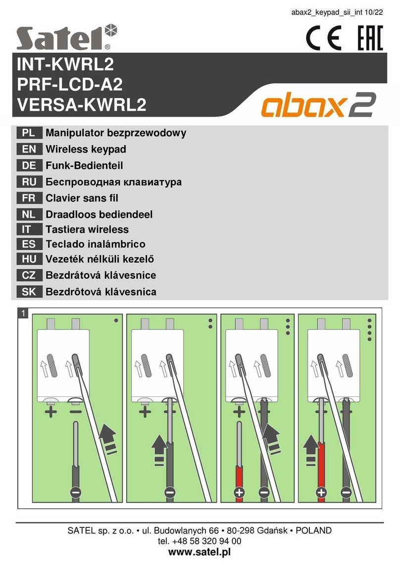Satel abax2 User manual