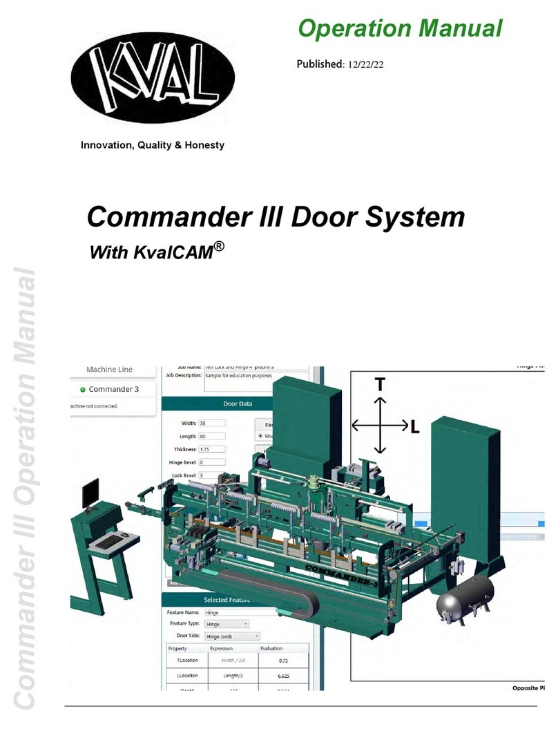 Kval Commander III Operation manual