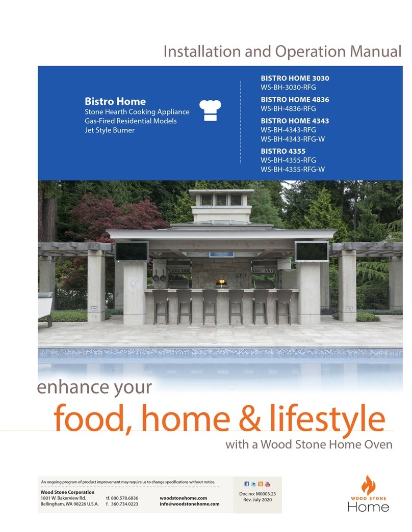 Wood Stone BISTRO HOME 3030 Installation and operation manual