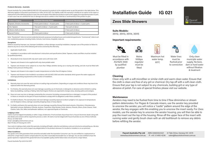 faucet strommen IG 021 installation guide