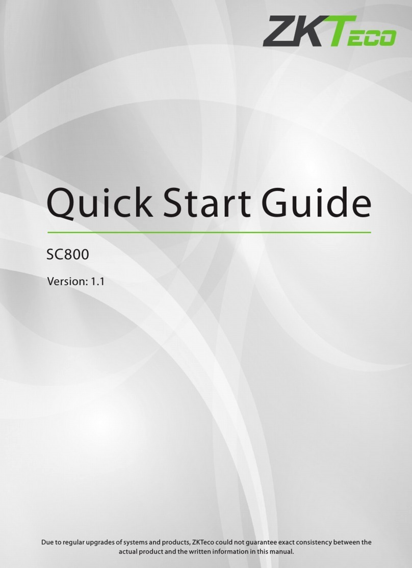 ZKTeco SC800 quick start guide