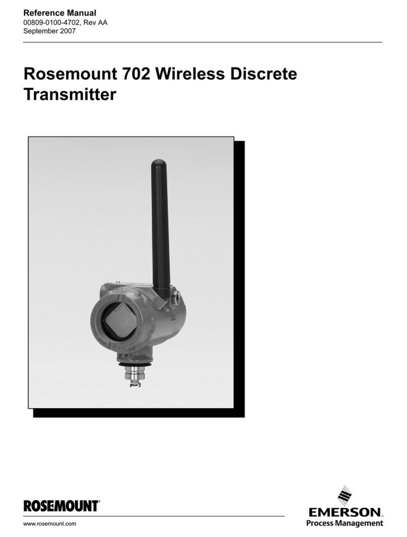 Emerson Rosemount 702 Reference manual