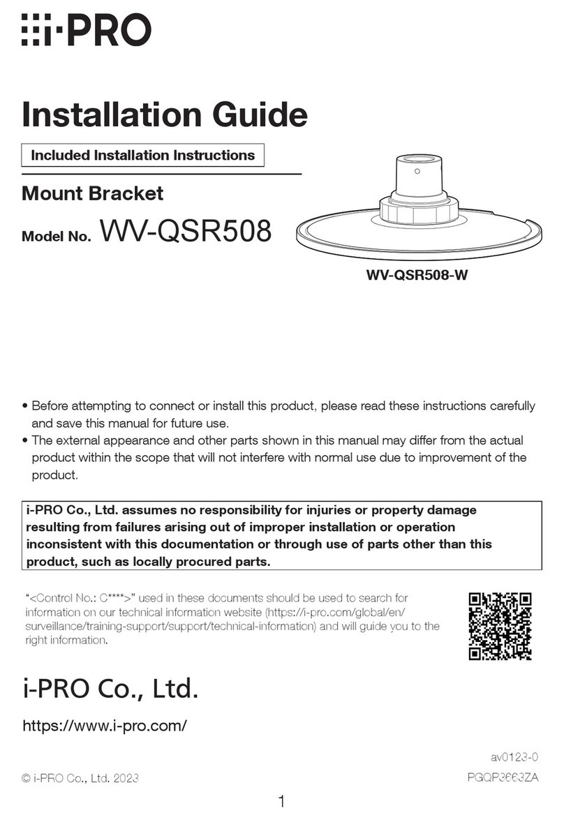 i-PRO WV-QSR508 installation guide