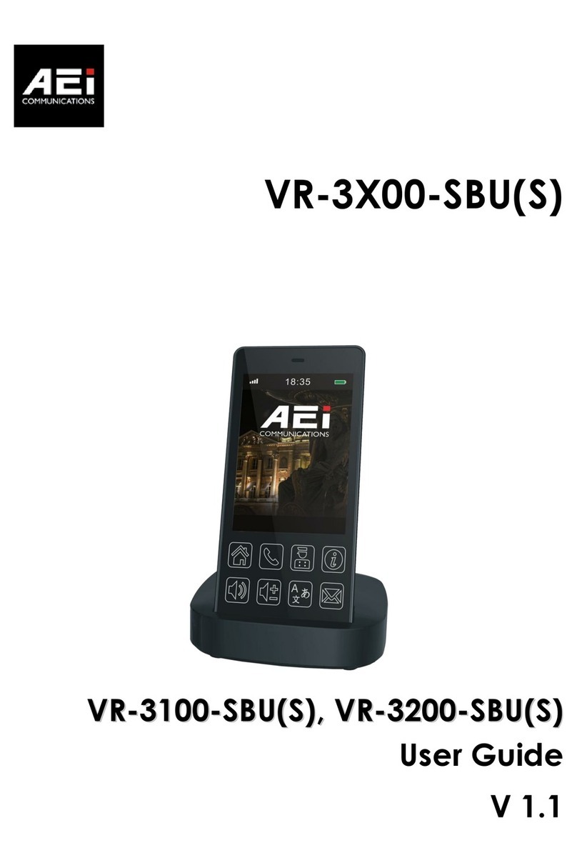 AEI COMMUNICATIONS VR-3 00-SBU Series User manual