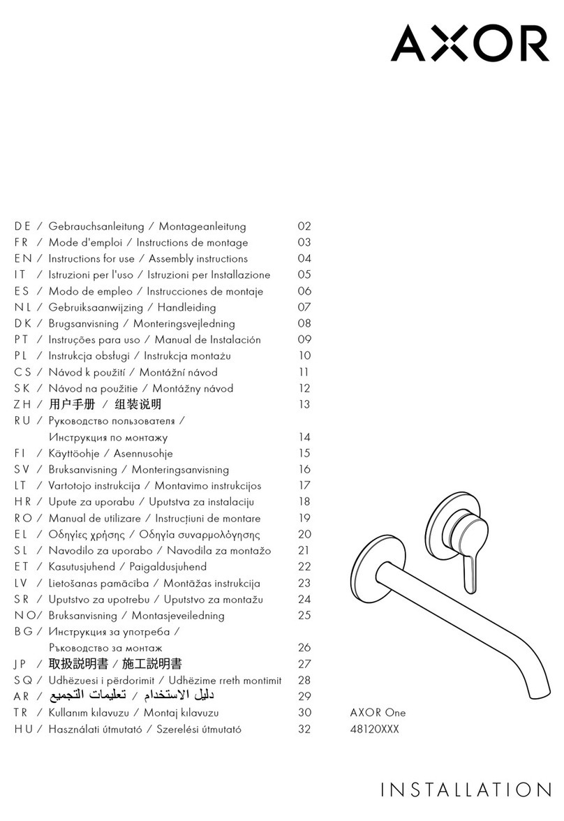 Axor One 48120 Series User manual