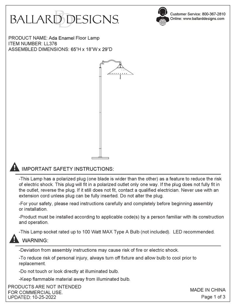 Ballard Designs Ada LL376 Assembly instructions