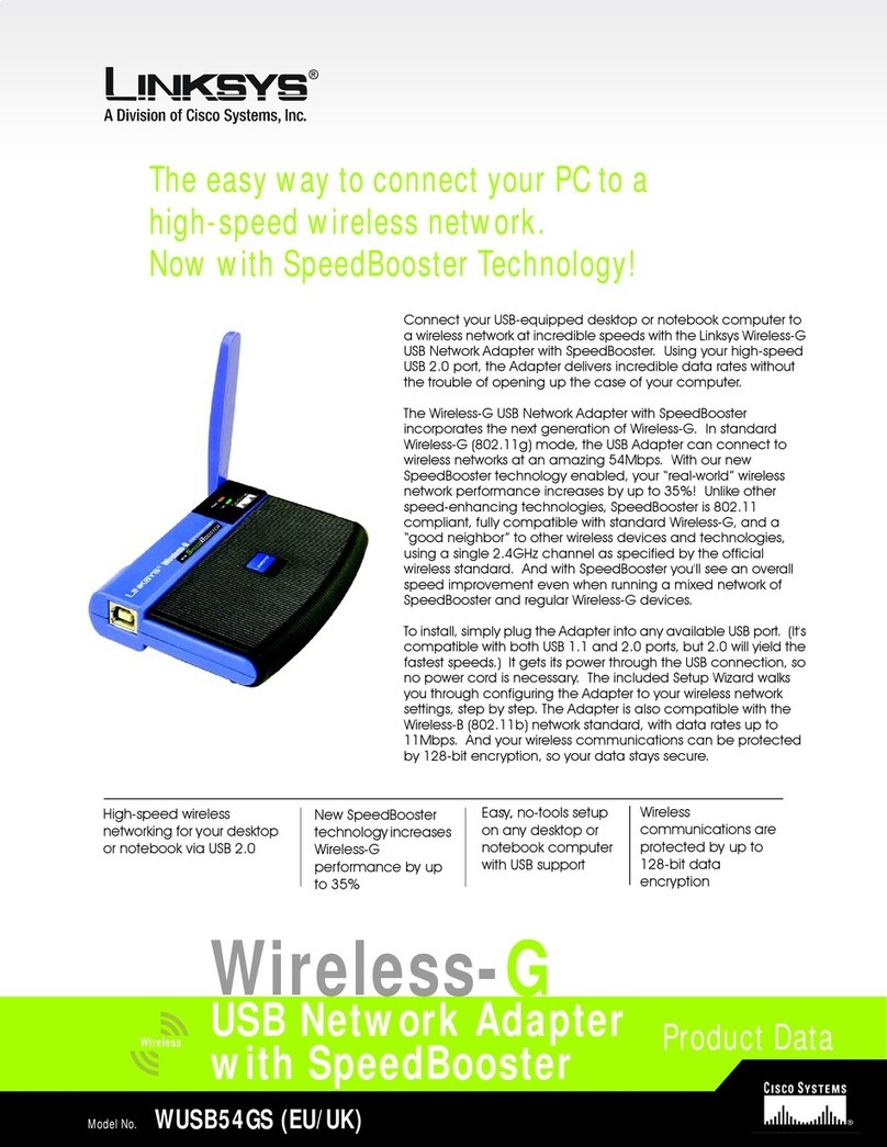 Cisco WUSB54GS Operation manual