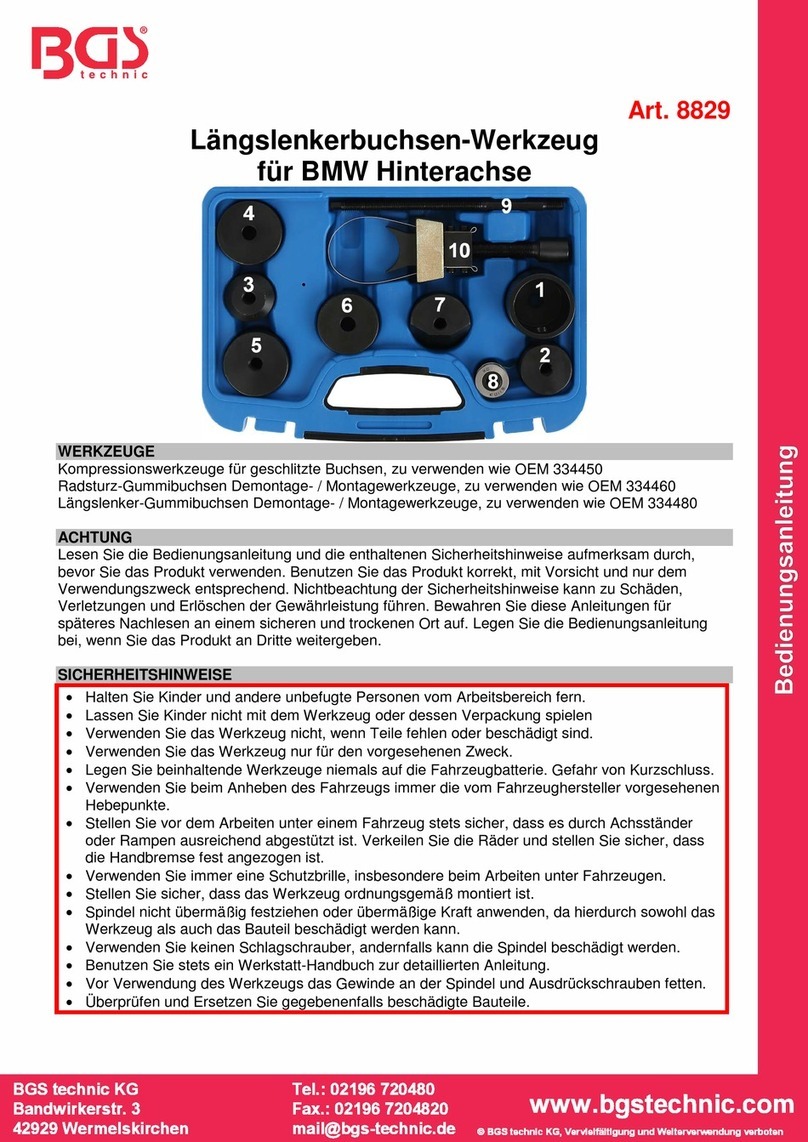 BGS technic 8829 User manual BGS technic 8829 User manual