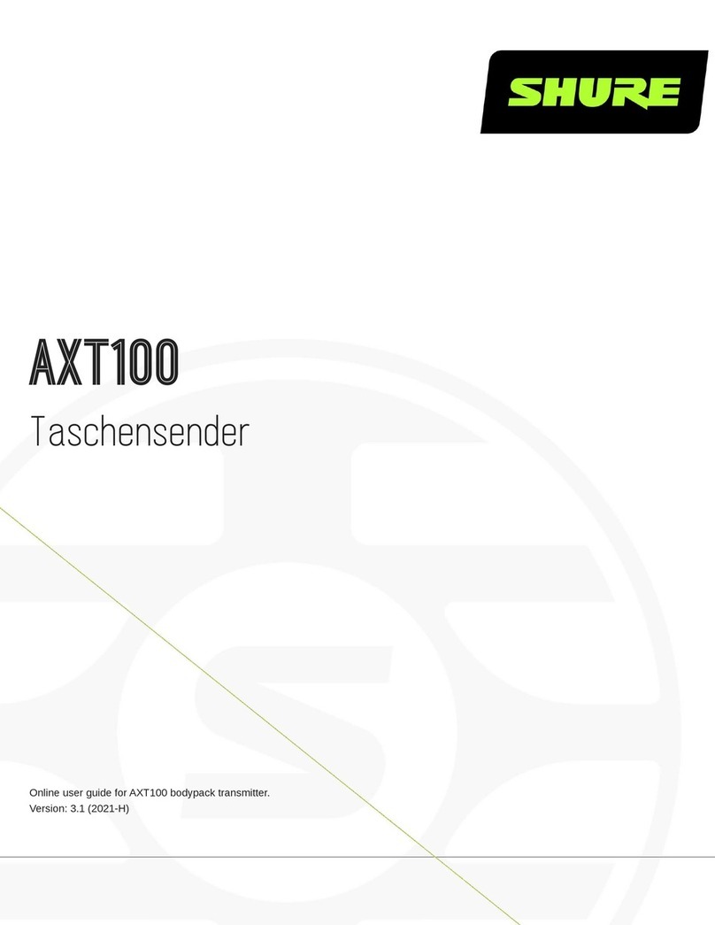 Shure AXIENT AXT100 User manual